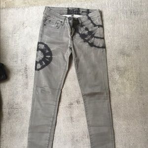 Grey with black detailing skinny jeans/jeggings
